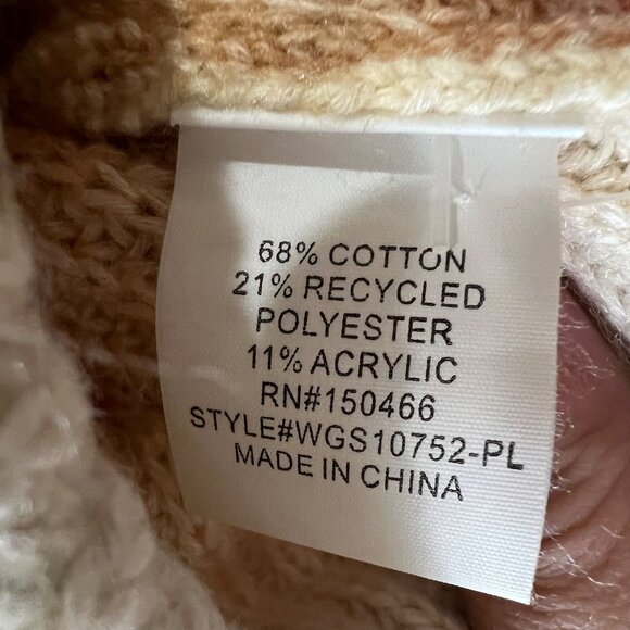 Market & Spruce Striped Button Detail Sweater Pink Blue Multicolor Size 3X NWT - Picture 8 of 10